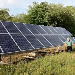 Solar Panels at Powercut Cwmmfrwd, Carmarthen, Carmarthenshire 