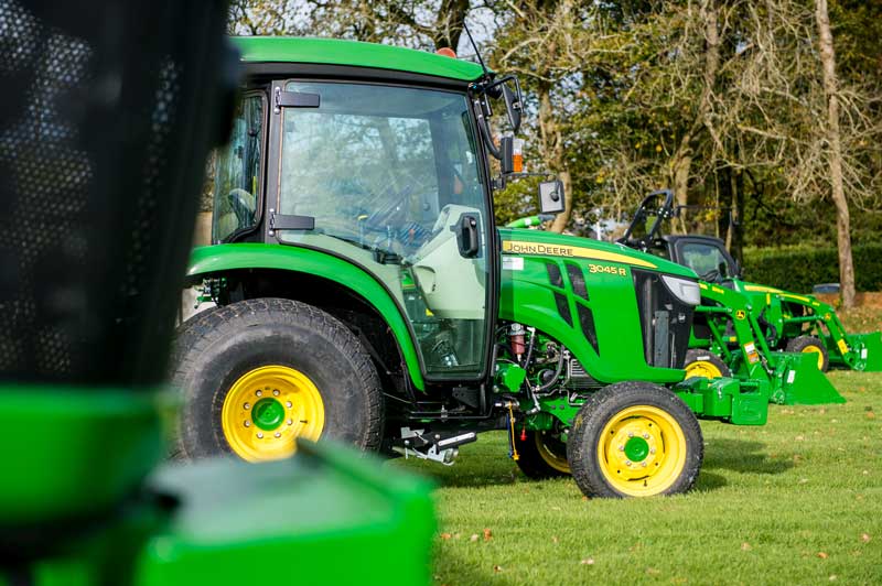 John Deere Compact Tractor in Servicing Workshop