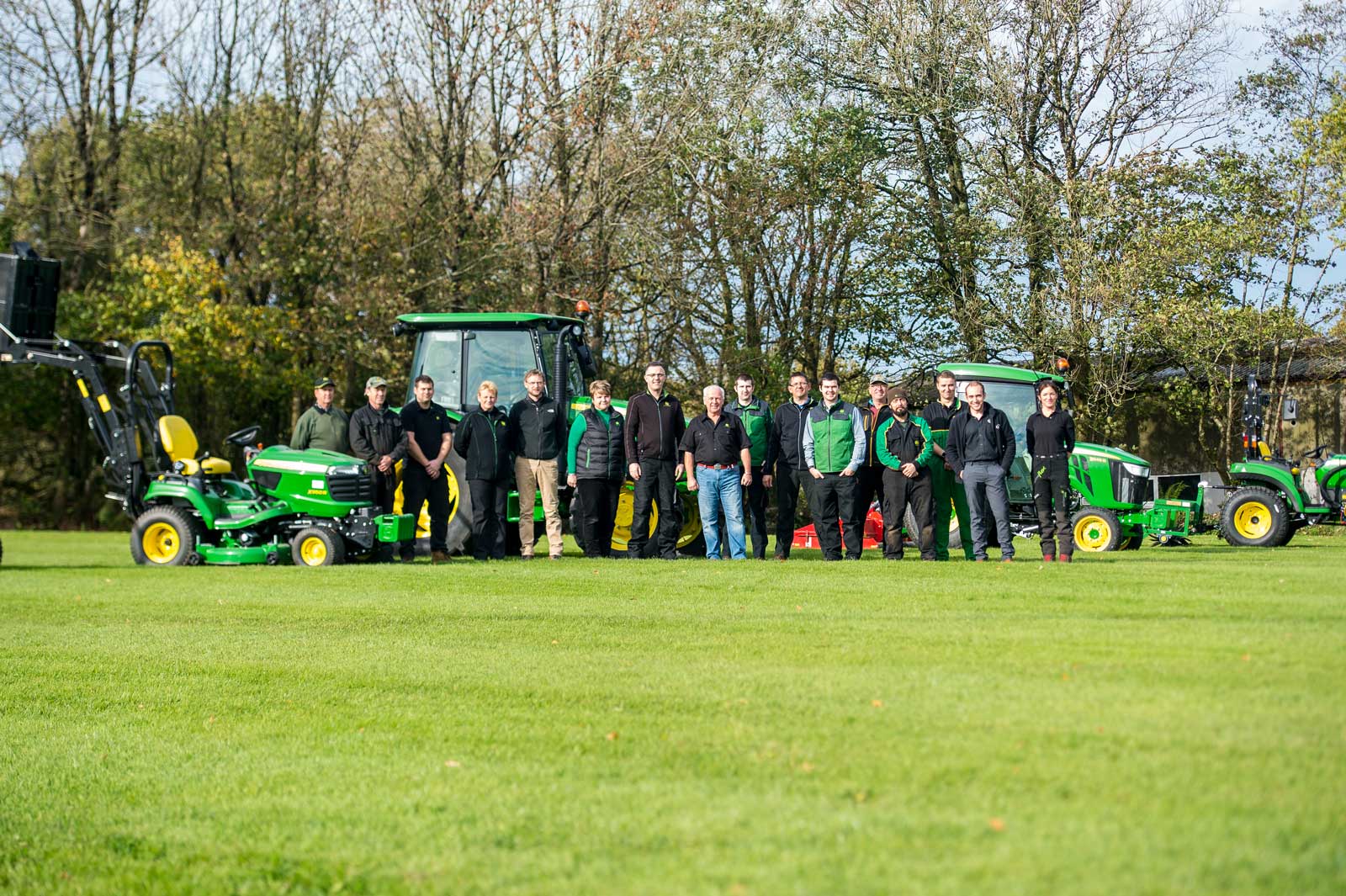 Staff with their products at Powercut - Manufacturer Approved Garden Machinery Dealer