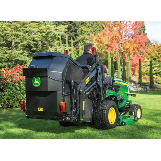 John Deere X950R with 48” cut Low dump collector
