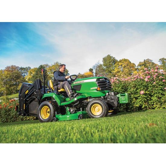 John Deere X950R with 48” cut Low dump collector