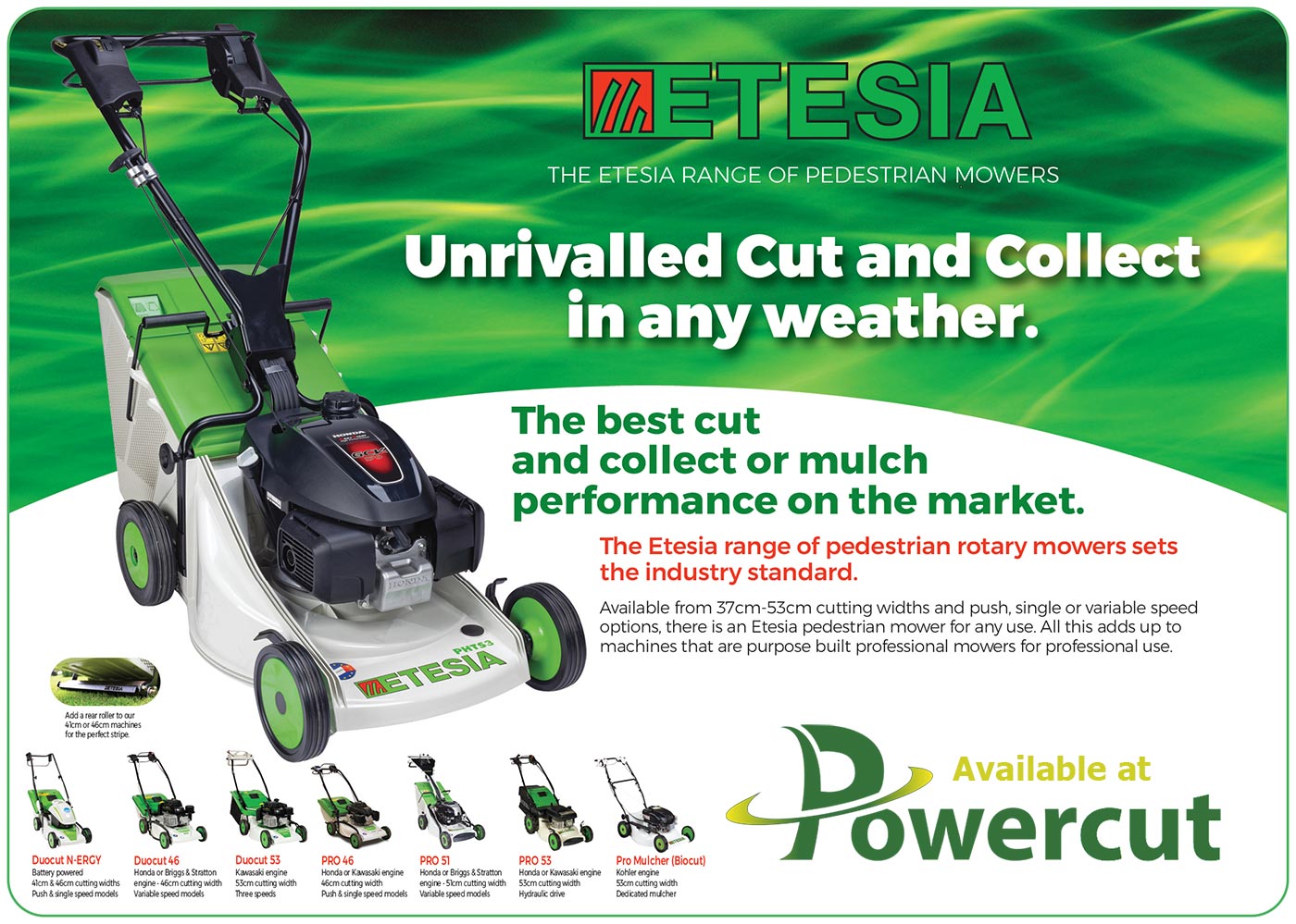 Etesia Walkbehind Lawn Mowers - Product Banner
