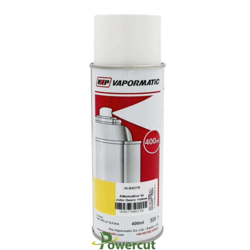 Vapormatic John Deere Yellow Alternative Spray Paint Aerosol 400ml VLB5270 Sold by Powercut.co.uk