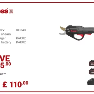 Kress KG340.9 20 V pruning shears Bundle Deal