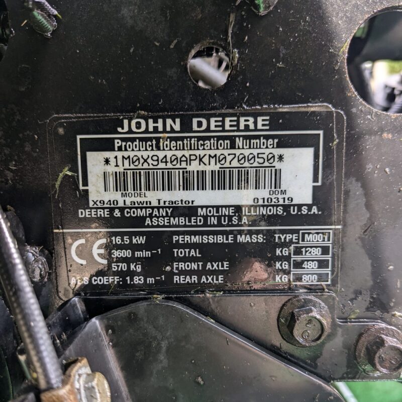 Used John Deere X940