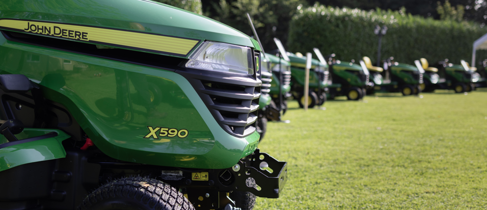 Garden Machinery, Tractors & Ride On Lawnmowers - Lined up outside of the shop